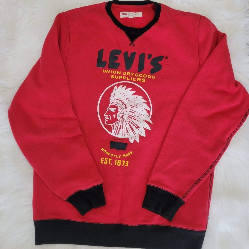 Levi's Pull Over Sweatshirt L EUC Union Dry Goods Supplier Vintage